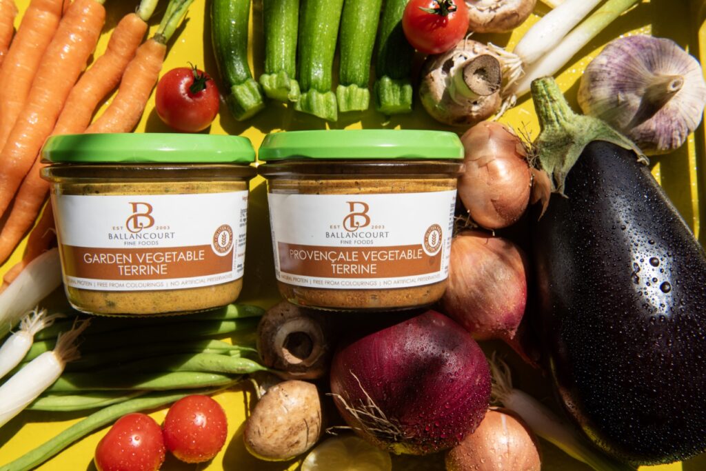 Ballancourt Garden Vegetable and Provençale Vegetable Terrines with fresh vegetables