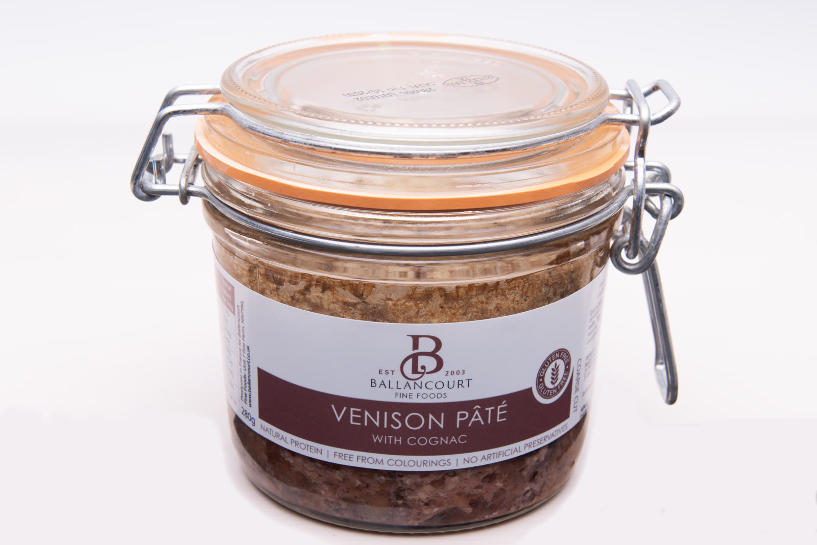 Ballancourt venison pâté with Cognac jar