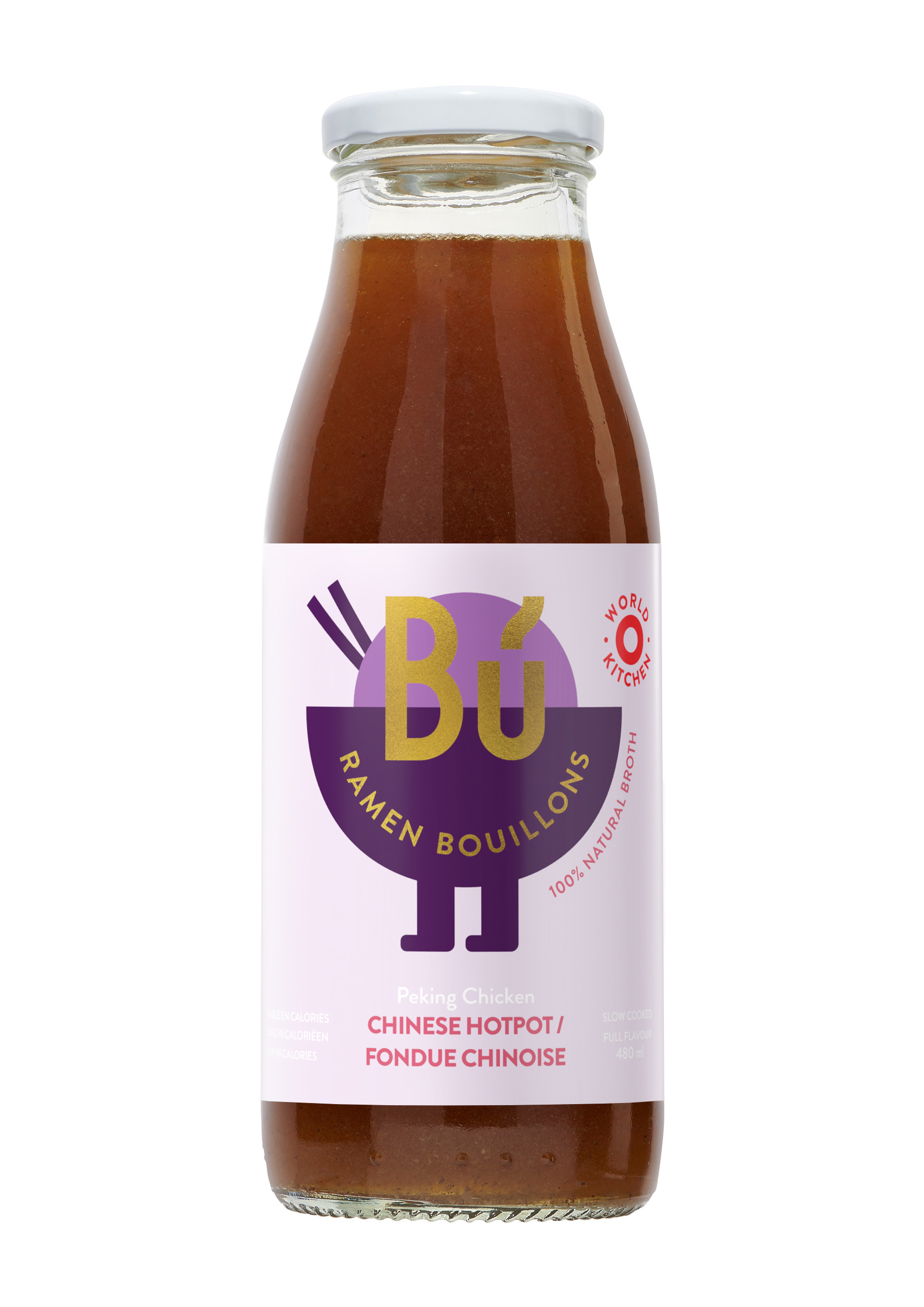 BU Chinese chicken hotpot ramen broth bottle, 480ml