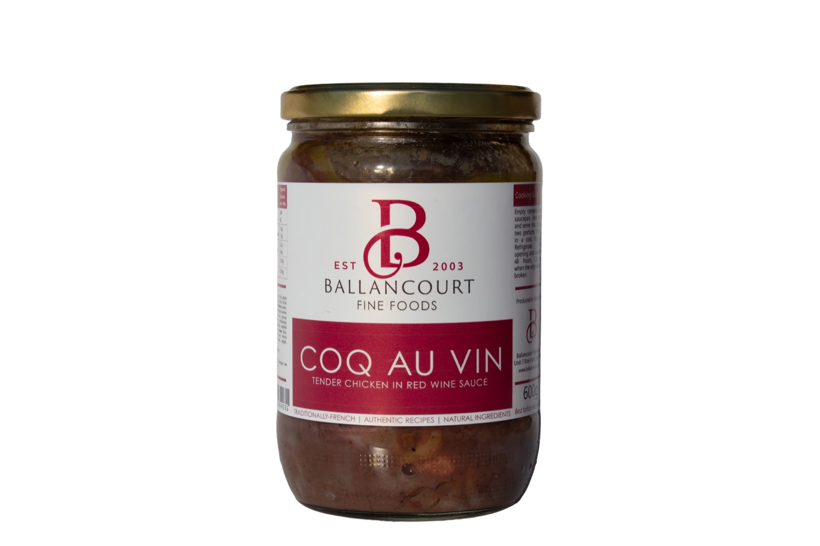 Ballancourt coq au vin jar, 600g