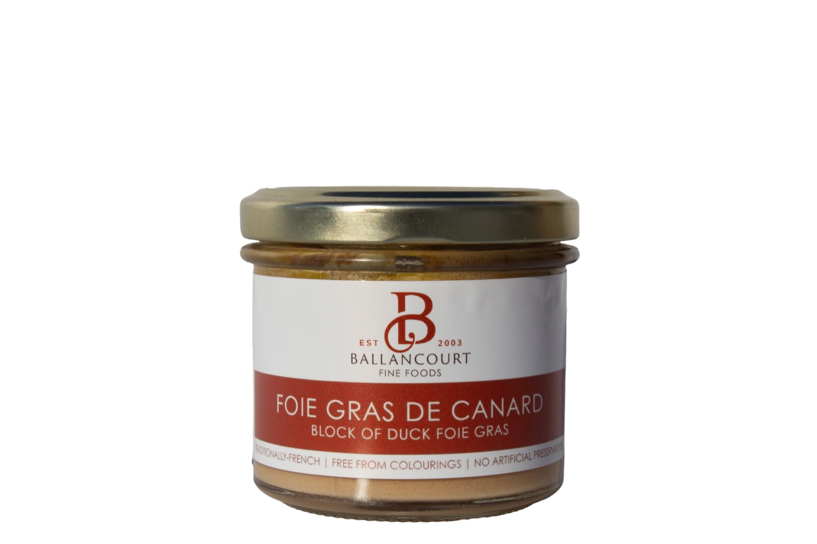 Ballancourt block of duck foie gras jar, 90g