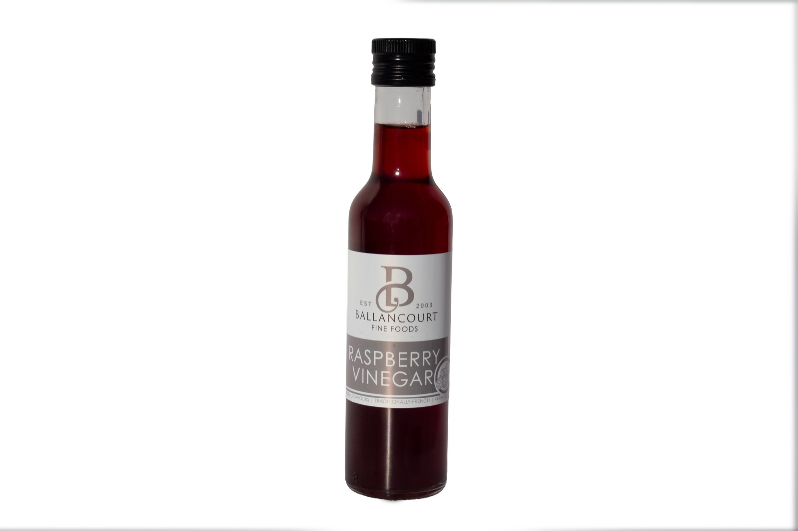 Ballancourt raspberry-flavoured vinegar bottle, 250ml